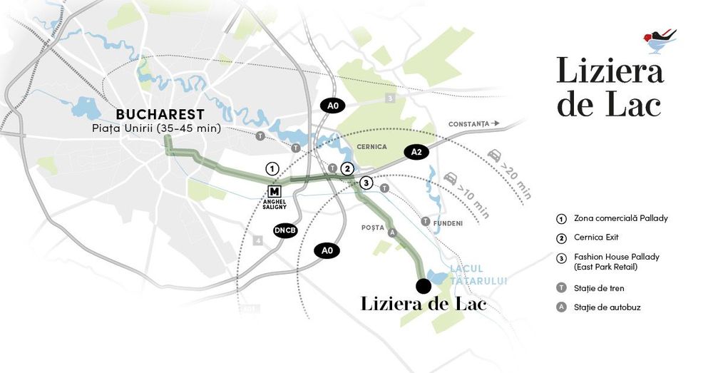 Case lângă lac, zonă verde | Metrou 20 min | Acces rapid București C6