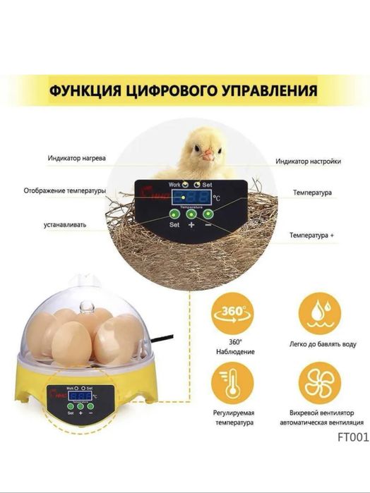 Inkubator 7 ta tuxum sig’imli