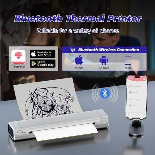 Нов Odaro Bluetooth Термален Принтер за Татуси Портативен Без Мастило