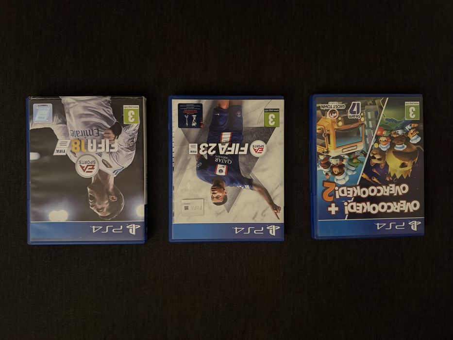 Pachet 3 Jocuri PS4: FIFA 23 + FIFA 18 + Overcooked! 1 & 2 - Stare Excelentă