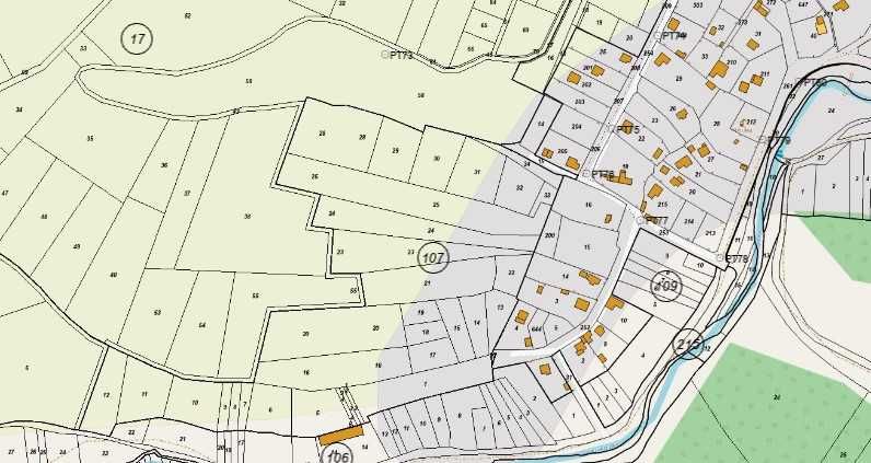място за построяване на няколко къщи близо до София