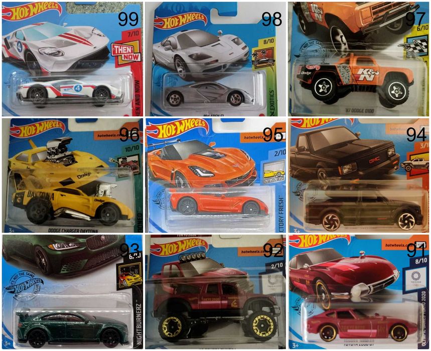 Метални колички Hot Wheels Хот Уиилс в мащаб 1:64 От различни години 2
