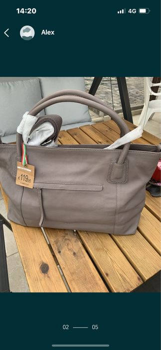 Geanta piele naturala - noi