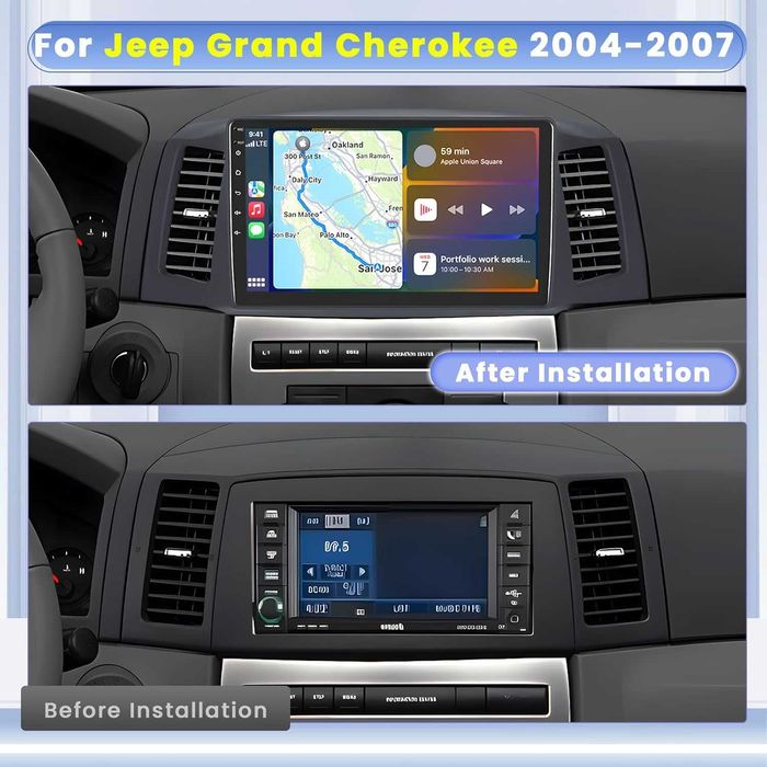 Мултимедия Двоен дин за Jeep Grand Cherokee 04 - 07 навигация Android