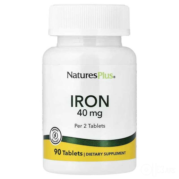 NaturesPlus Iron железо 40 мг, 90 таблеток темир temir