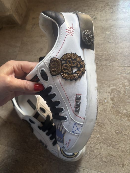 Кожени кецове portofino Dolce & Gabbana