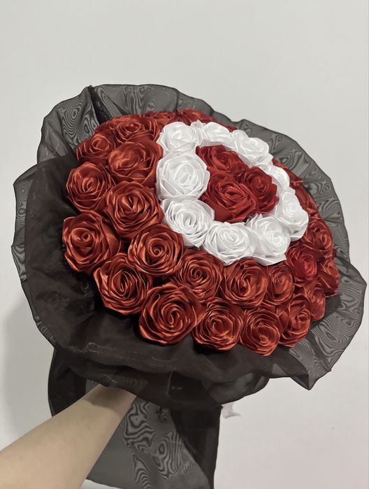 Цветы из атласной ленты