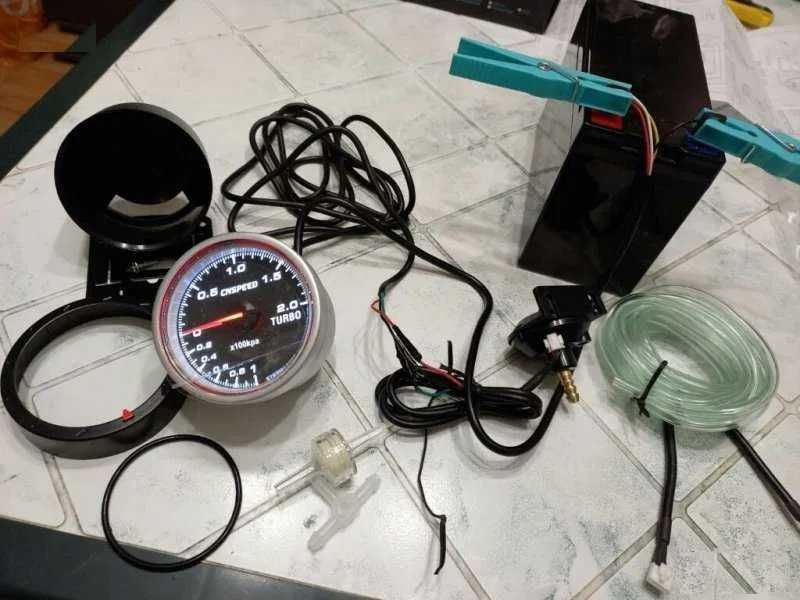 Бустметър,2 бара,с мап сензор,механичен,2 модела,52мм,60мм,Boostmeter