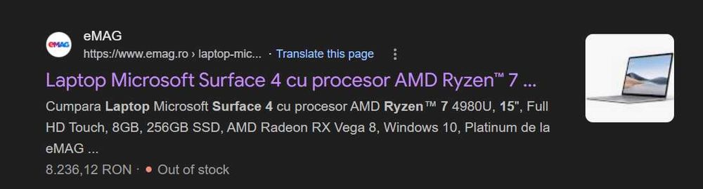 Microsoft Surface Laptop 4 15'' Ryzen 7