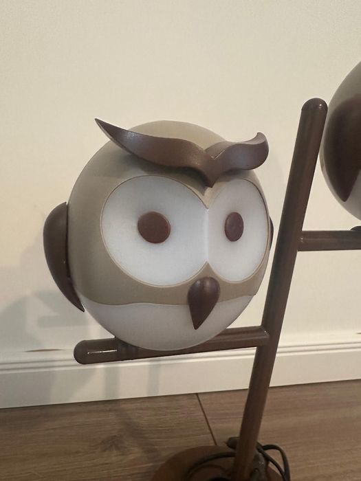 Set lustra și veioză copii - bufnițe