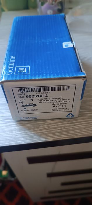 Передние тормозные колодки оригинал для Chevrolet Cobalt / Chevrolet A