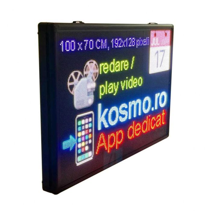Reclama firma luminoasa LED p5 programabila, video, 100x70cm exterior