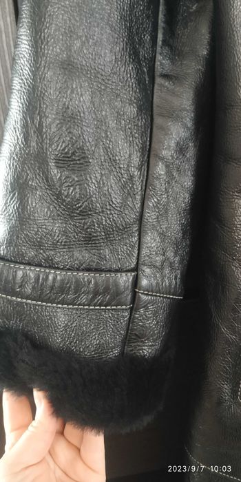 Кожаная дубленка