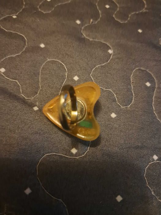 Inel cu piatra naturala citrin si orgon