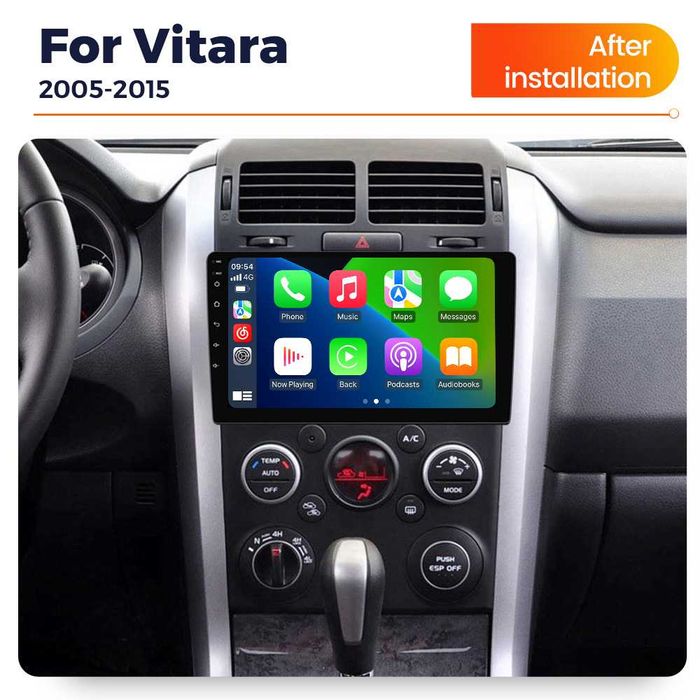 Navigatie Android 14 Suzuki Grand Vitara 1/8 Gb Waze CarPlay + CAMERA