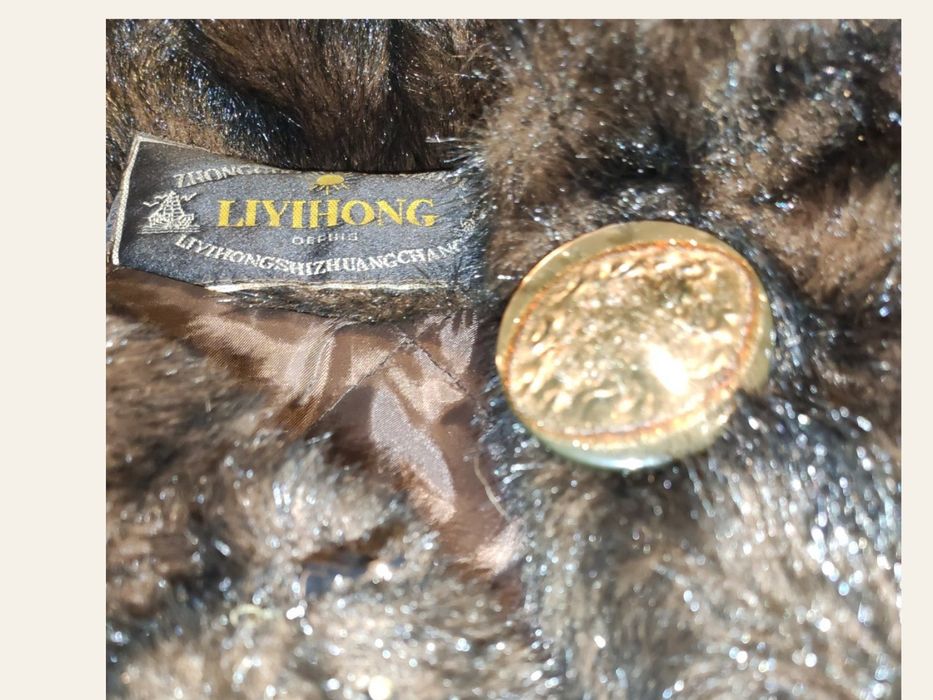 Дамско дълго палто от изкуствена кожа LIYIHONG, кафяво