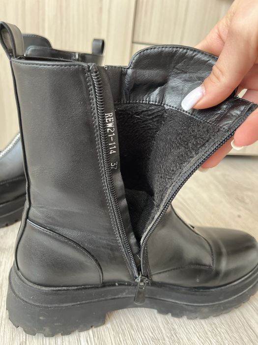 Дамски зимни боти, черни, размер 37