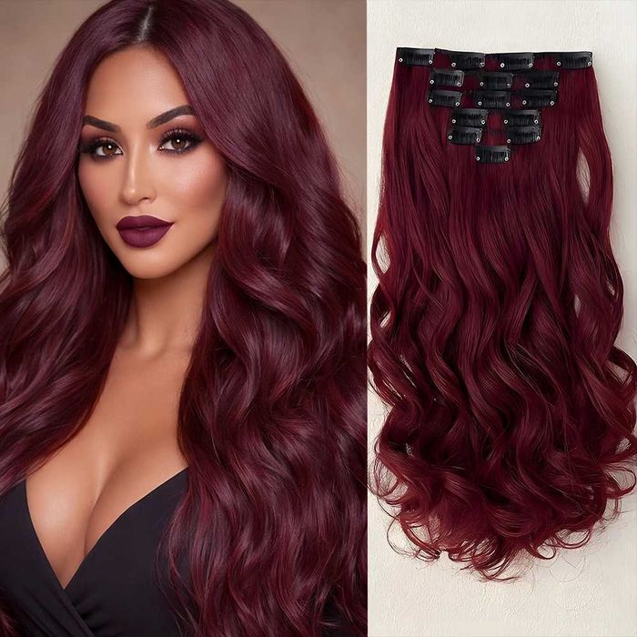 Къдрав екстеншън с клипс / треса / треса с клипси / Удължение за Коса