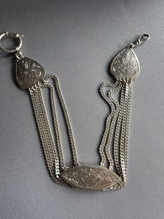 Lant din argint pentru ceas