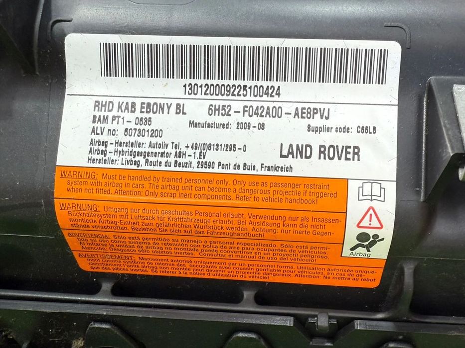AIRBAG GENUNGHI LAND ROVER FREELANDER II 2009 2.2 DIESEL DW12 COD OEM 6H52-F042A00-AE8PJV 607301200 2006-2014