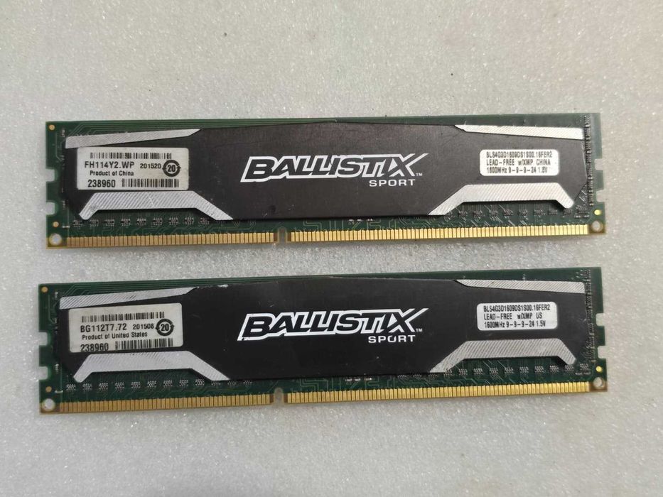 Kit memorie RAM Ballistix Sport 8GB (2 x 4GB) DDR3 1600 (PC3 12800)