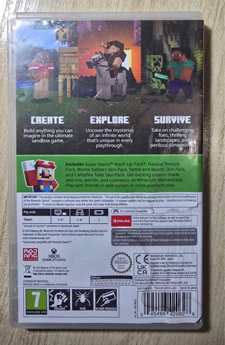 Minecraft. Картридж на нинтендо