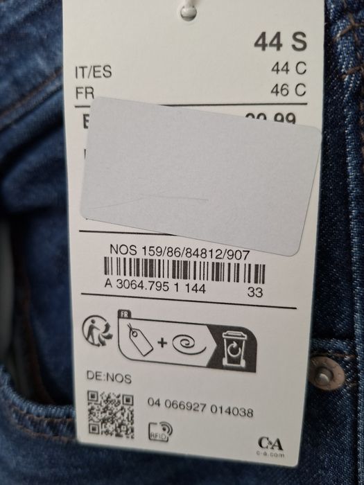 Blugi wide leg, noi C&A, marima 44