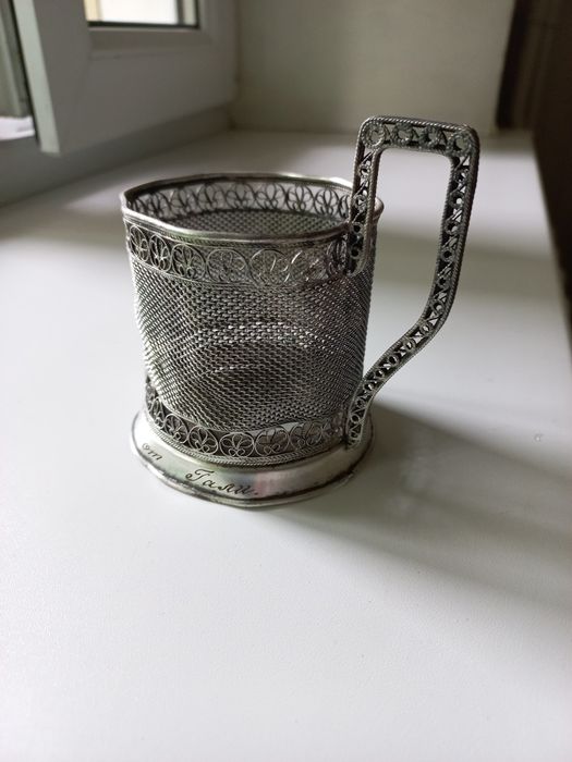 Подстаканник мельхиоровый