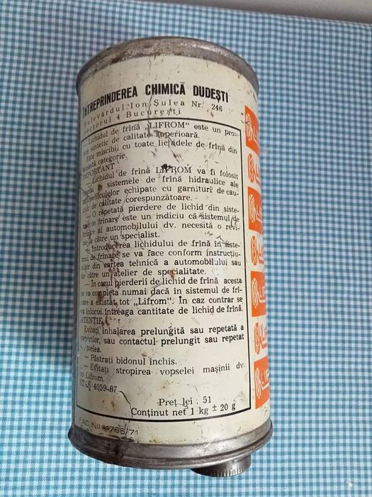 Cutie veche lichid de frână, Dacia 1100,1300 Mobra, Hoinar, Carpați