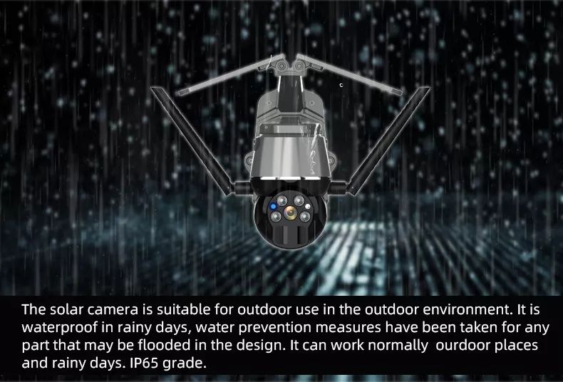 Camera solara metal, 8W panouri, calitate 4G Digi rotativa 3xHD, audio