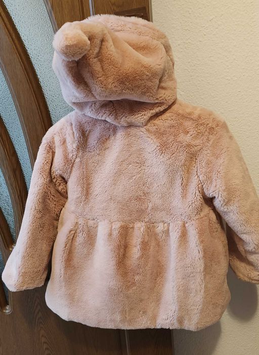 Palton/ Blăniță groasa ,cu gluga, pentru fetițe între 2-4 ani