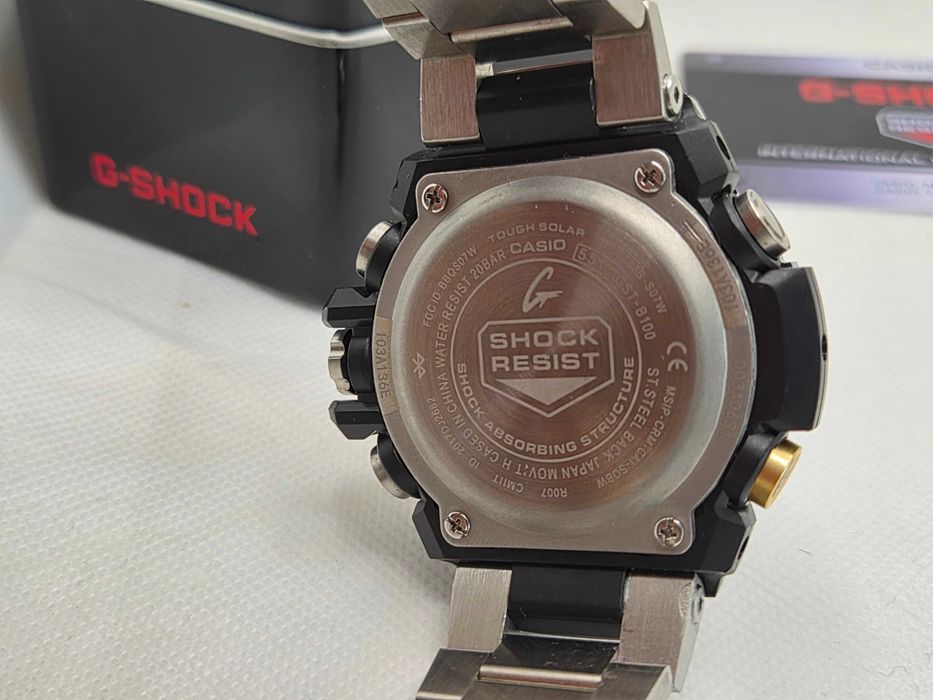 Ceas Sport Barbati Casio g shock GST B100d full metal , SILVER- BLACK-GOLD  Nou.Garantie 2ani