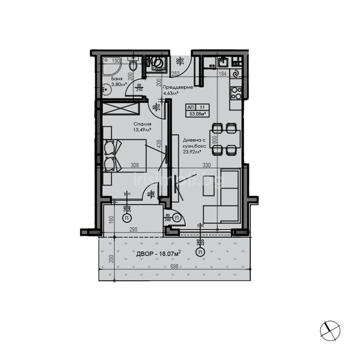 Продава се Двустаен апартамент в София, Малинова долина - 57 кв.м за 2437 €/кв.м - Снимка #4