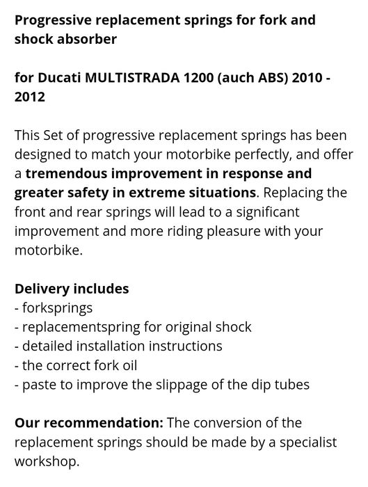 Arc suspensie spate Hyper Pro pentru Ducati 1200 Multistrada
