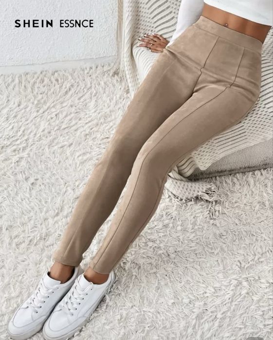 Бежов клин имитация на велур xs