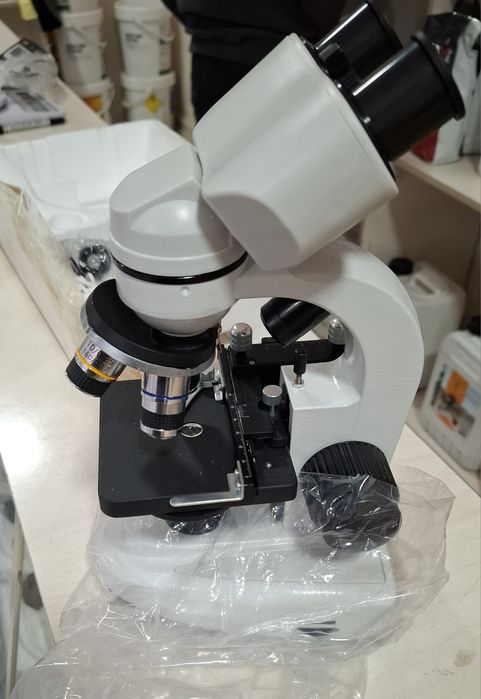 AmScope 40X-1000X LED biologik trinokulyar birikma mikroskopi yangii!