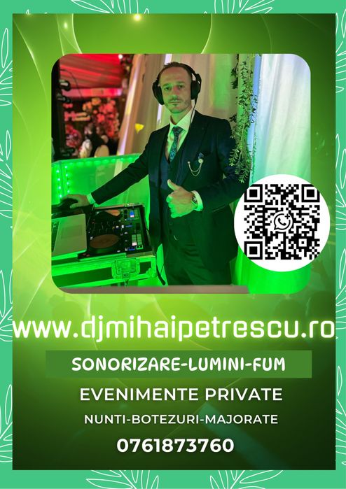 Dj Evenimente Calaras /Nunta/Cununie/Botez/Petreceri Private/Majorat