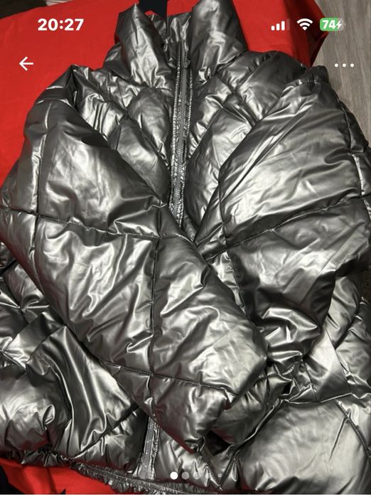 Geaca groasa argintie masura mare