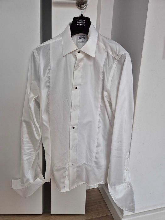 Sacou nunta Adina Buzatu bleumarin si camasa slim fit mire