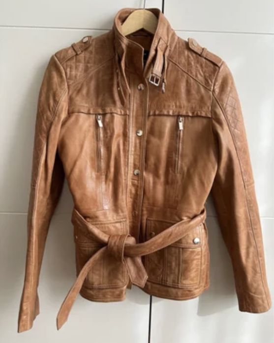 Geaca piele naturala Stradivarius mas M