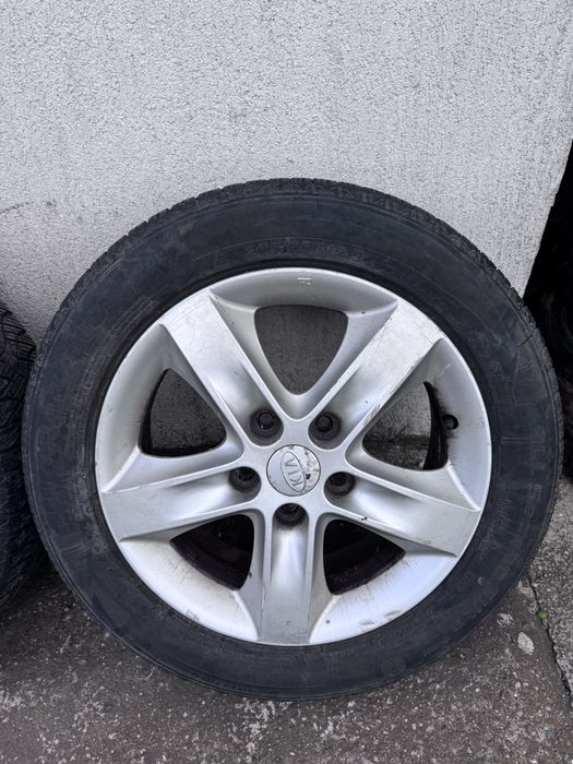 Set jante aliaj roti complete R16 cu anvelope all season 205 55 R16 Kia Ceed Hyundai i30 5X114,3