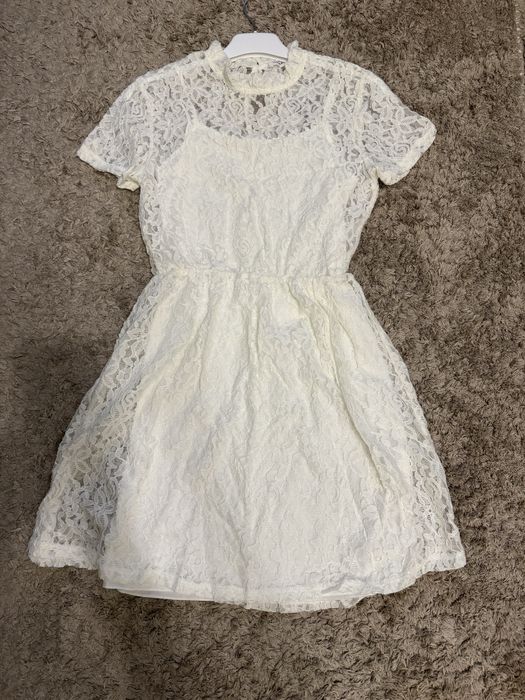Белое платье XS надевалось 1 раз