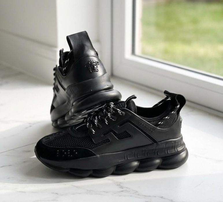 Adidasi Versace Chain Reaction Negru