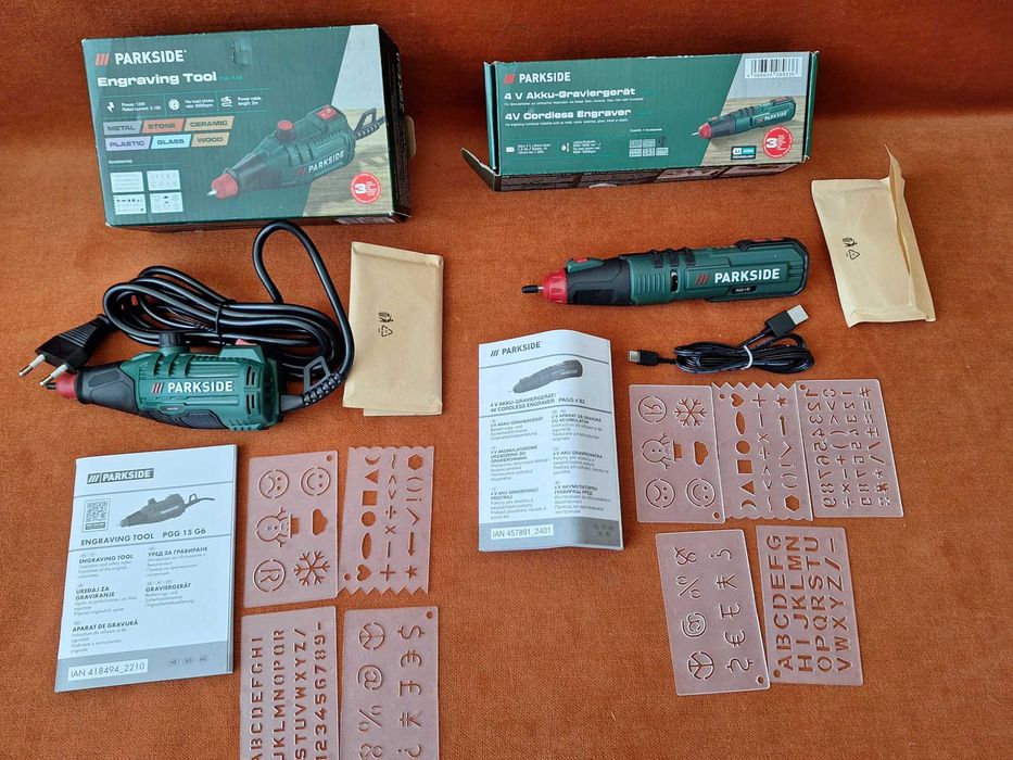 Aparat pentru gravura pe sticla, fier, lemn piatra, doua modele