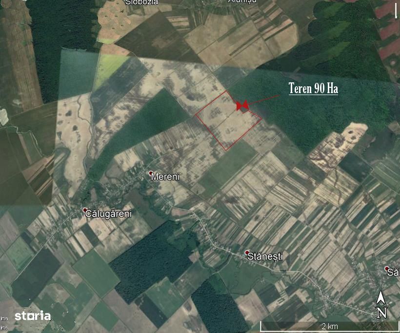 Inchiriere/vanzare 1800-25.000 euro/ha,90ha Contesti direct proprietar