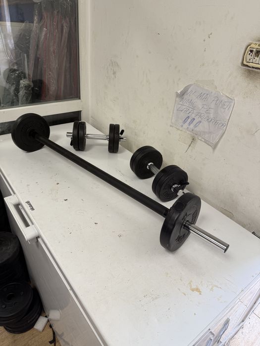 Pachet sala Gantere Reglabile+Haltera nou Germany, Greutate 22 kg,