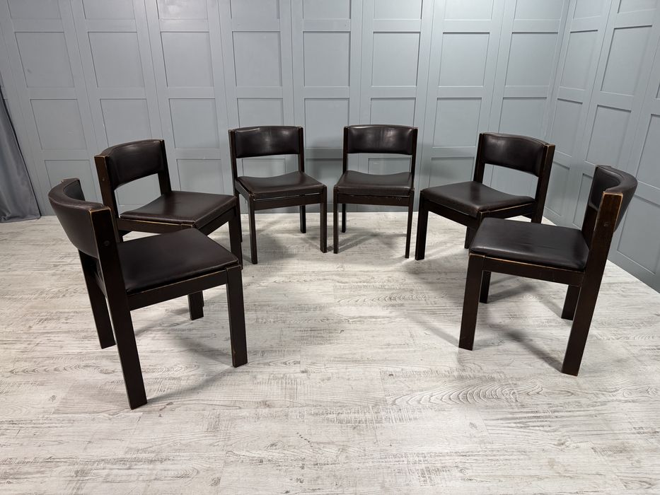 Винтидж трапезни столове - кожа Д1097