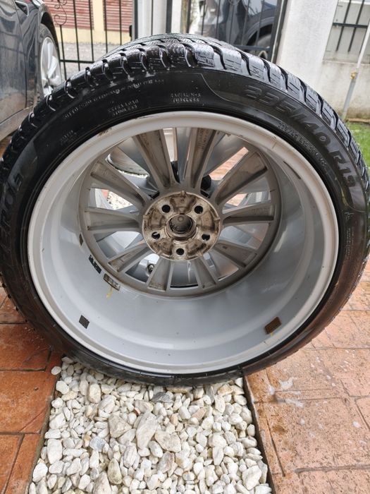 2 Roți / Jante 19" Tesla Model 3 + Anvelope Iarnă Pirelli + Senzori