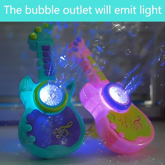 Детска машина за балончета, голяма китара със Led светлина