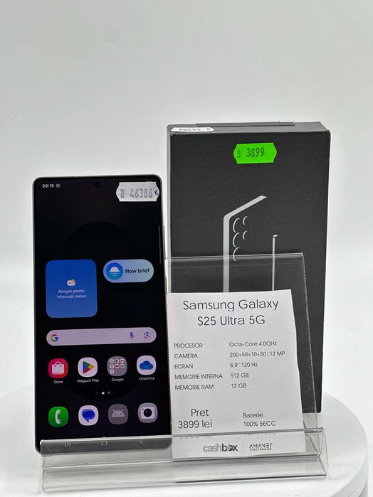 Samsung Galaxy S25 Ultra 512GB 12GB RAM BATERIE 100% 56 De Incarcari Garantie 24 Luni CashBox